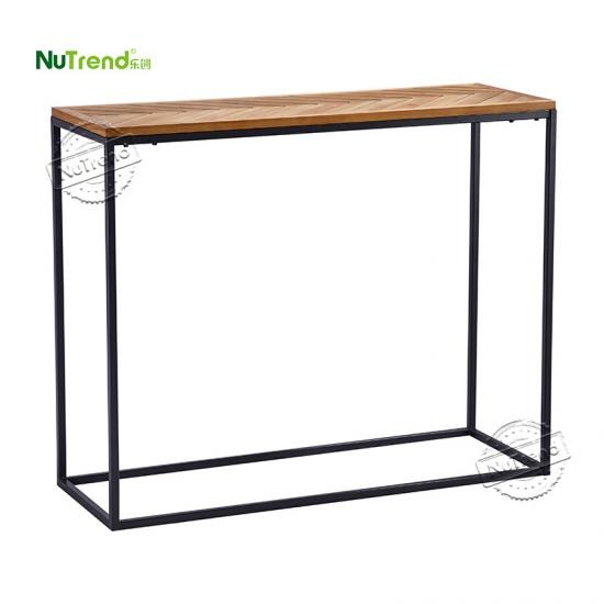 OEM Industrial Metal Frame Entryway Console Sofa Table supplier china		